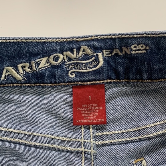 Arizona Low Rise Distressed Denim Shorts - Picture 3 of 7